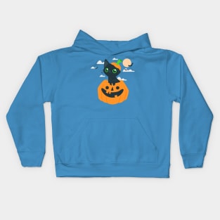 Pumpkin Kitty Kawaii Kids Hoodie